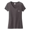 Camiseta Very Importante para mujer de District® con cuello en V y estampado en el lado izquierdo del pecho y la espalda