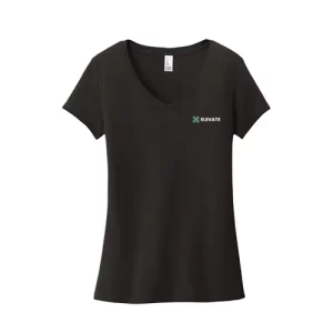 Camiseta Very Importante para mujer de District® con cuello en V y estampado en el lado izquierdo del pecho