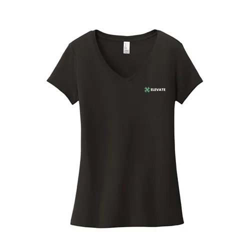 Camiseta Very Importante para mujer de District® con cuello en V y estampado en el lado izquierdo del pecho