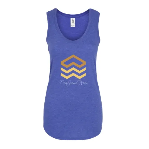 Camiseta sin mangas con espalda cruzada para mujer District® - Transferencia de calor