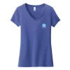 Camiseta Very Importante para mujer de District® con cuello en V y estampado en el lado izquierdo del pecho y la espalda