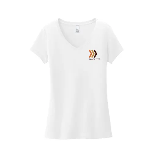 Camiseta Very Importante para mujer de District® con cuello en V y estampado en el lado izquierdo del pecho