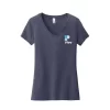 Camiseta Very Importante para mujer de District® con cuello en V y estampado en el lado izquierdo del pecho