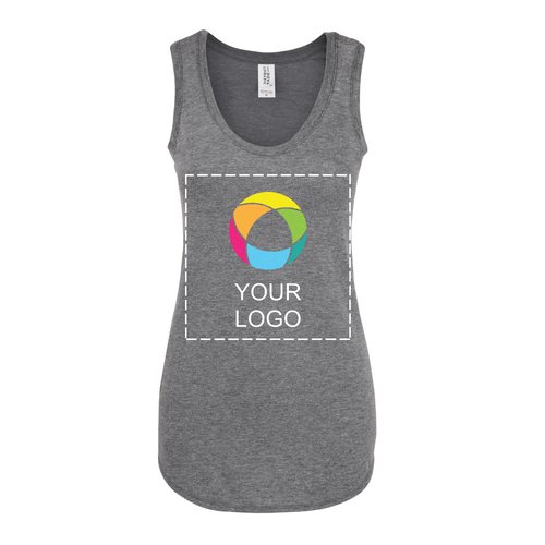 Camiseta sin mangas con espalda cruzada para mujer District® - Transferencia de calor