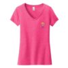 Camiseta Very Importante para mujer de District® con cuello en V y estampado en el lado izquierdo del pecho y la espalda