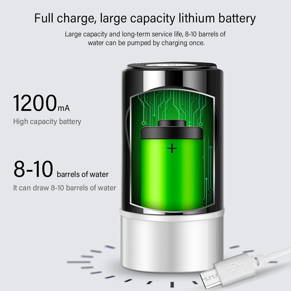 Electric Water Dispenser Water Pressure Device USB Rechargeable Water Pump - Imagen 4