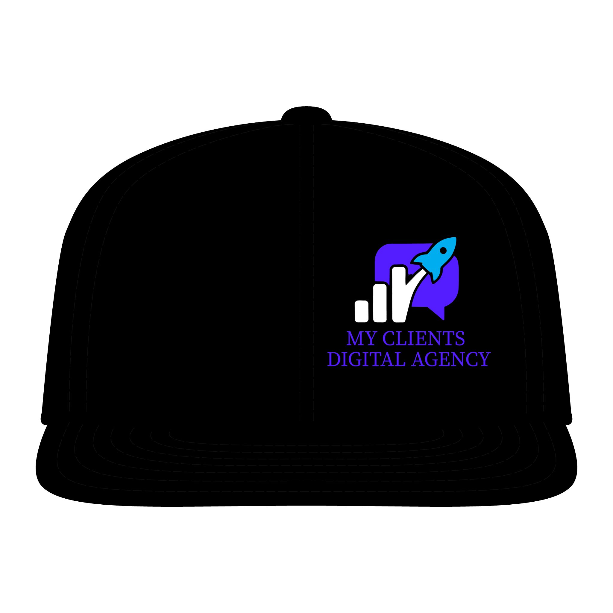 Flat Bill Cap — Branded 'My Clients Digital Agency' Logo Snapback - Imagen 2