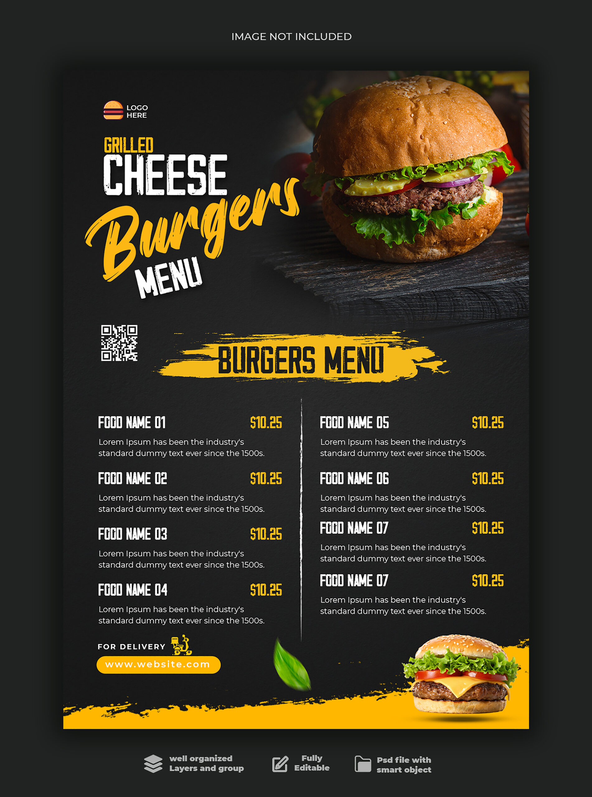 Special food menu restaurant poster template