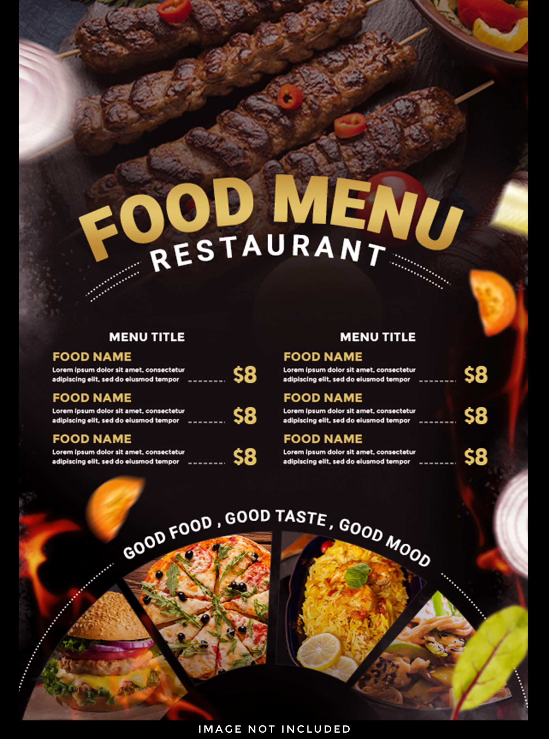 restaurant food menu poster