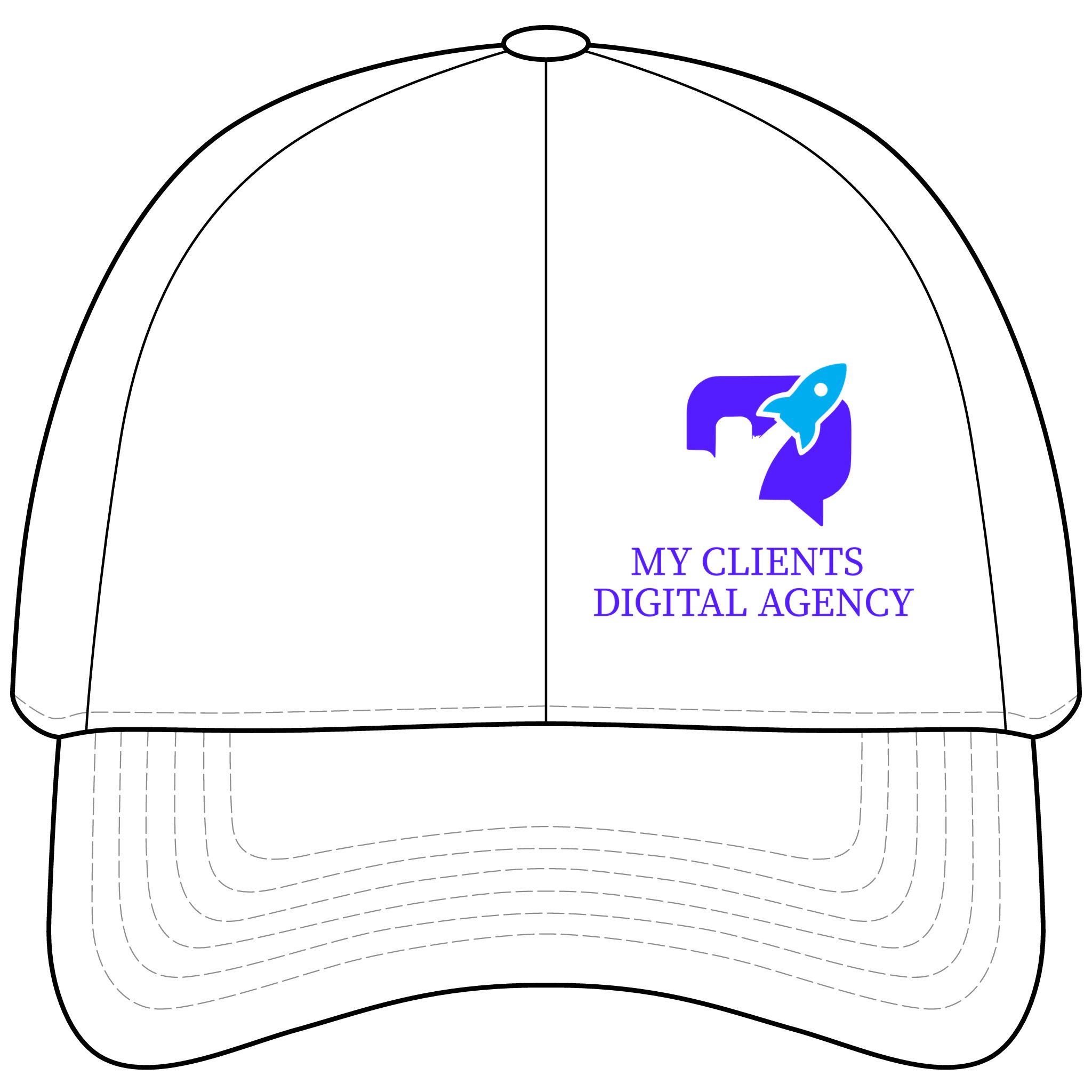 Snapback Cap — Branded Perforated Logo Hat (My Clients Digital Agency) - Imagen 2